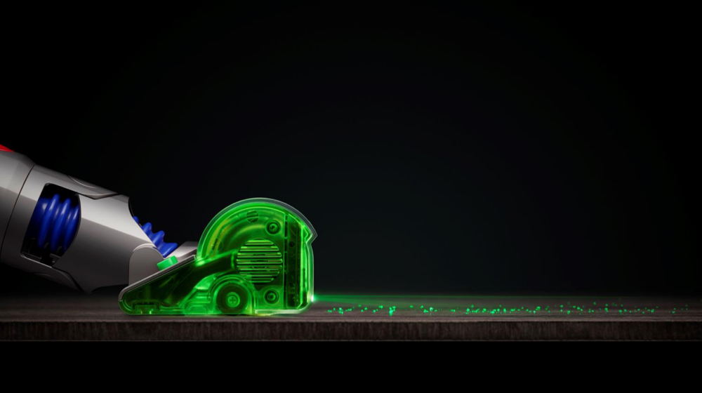 Profile image showing the angle of the cleaner head laser