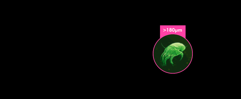 Particles larger than 180µm