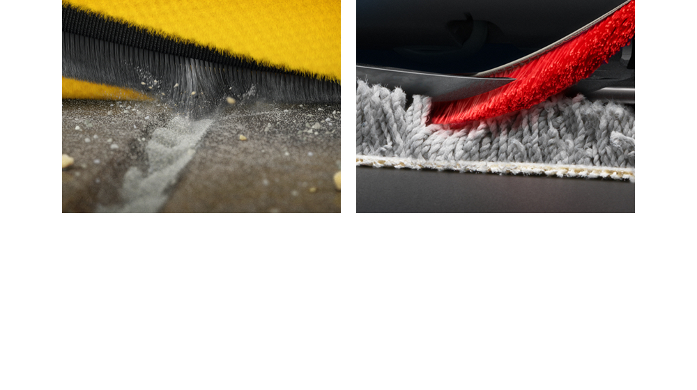 Carbon fibre filaments on the High Torque brush bar / Nylon bristles on the High Torque brush bar