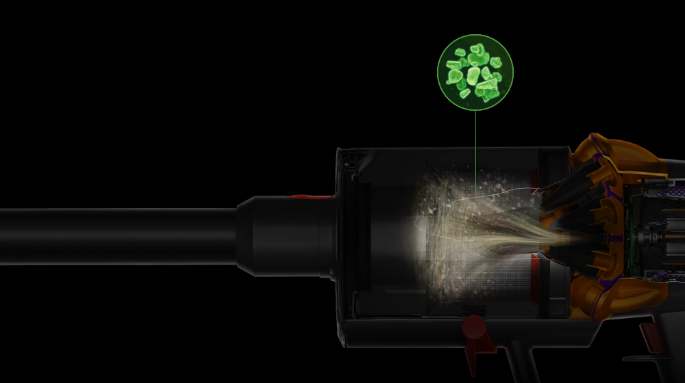 Cutaway of metal mesh filter