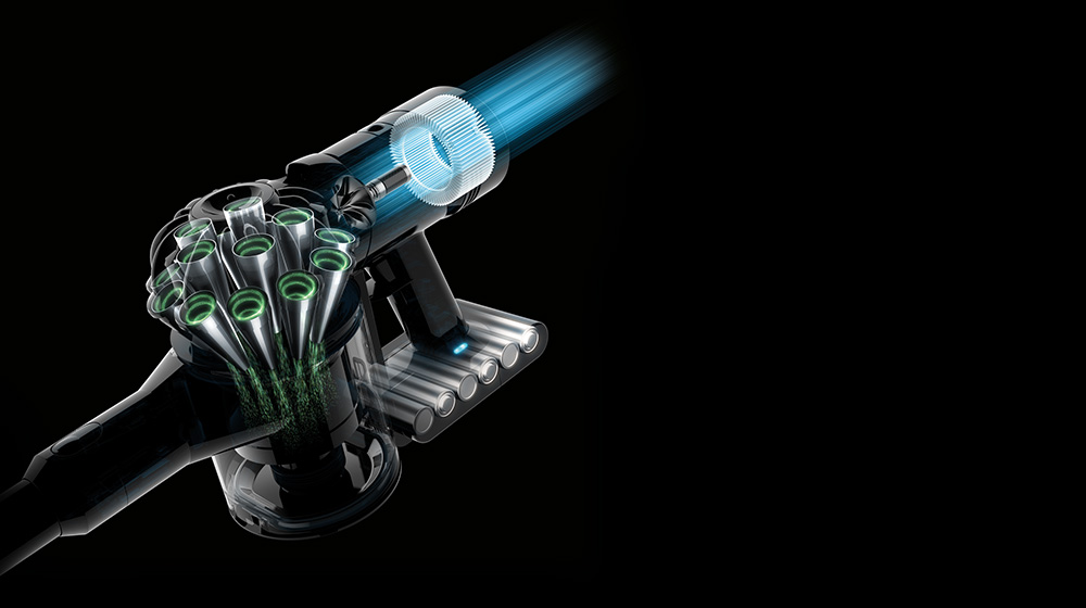 Cutaway image of the Dyson V8 Slim’s post-motor filter