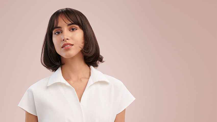 Mannequin portant un style chic français court