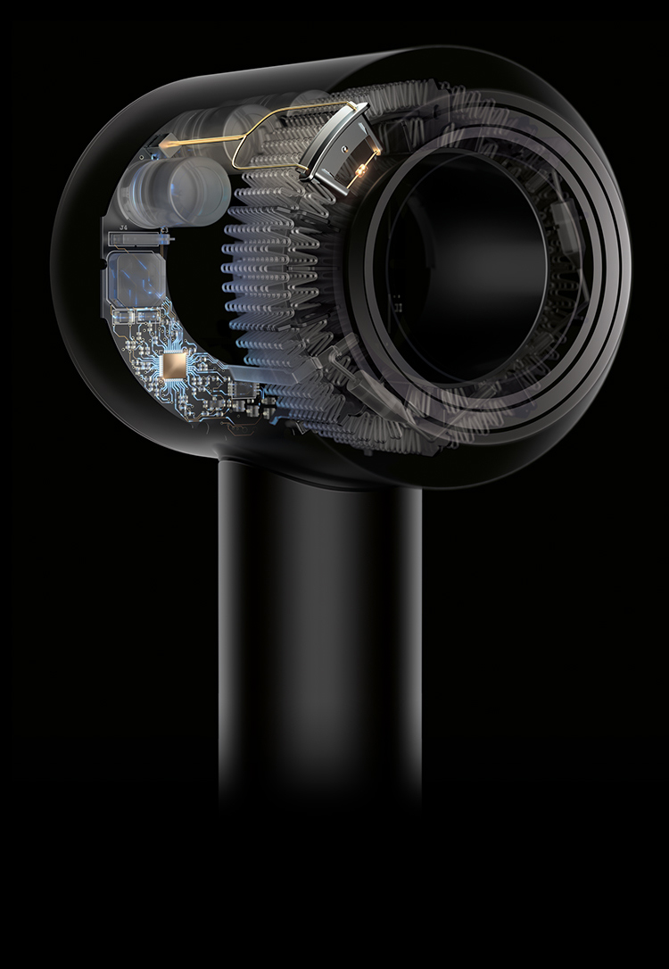 The Dyson Supersonic™ hair dryer's intelligent heat control system
